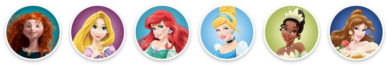 Princesses from princess.disney.com