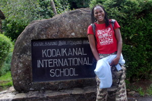 Modesta at Kodaikanal International School in India