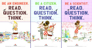 Free "Read Question Think" Posters for Kids