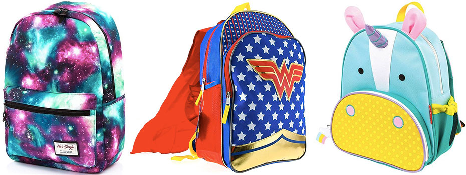FANTAZIO Backpacks Colorful Skeletons School bag weaving Daypack with zipper for girls/lady/women