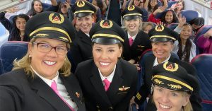 All-Female Flight Crew Flies 120 Girls to NASA to Inspire Future Female Aviators