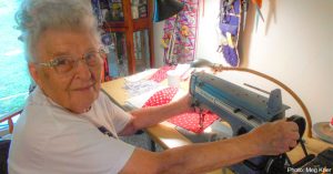 94-Year-Old "Rosie the Riveter" Making Rosie-Themed Masks To Fight Coronavirus